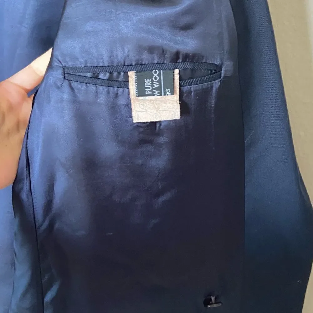 Toscanini Blue Blazer Made in Italy Size 42R